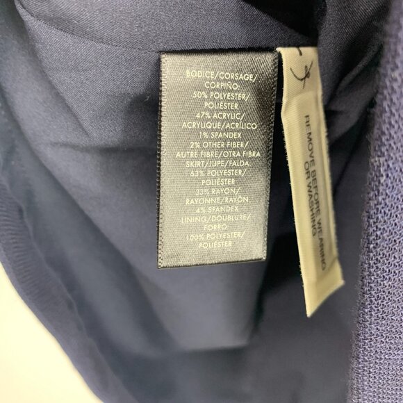 Ann Taylor Dress Blue Tweed A Line Flare Sleeveless Pockets - Picture 8 of 13